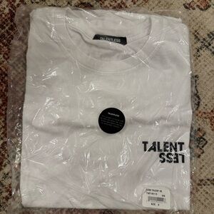 NWT Talentless White T-Shirt, Size Small